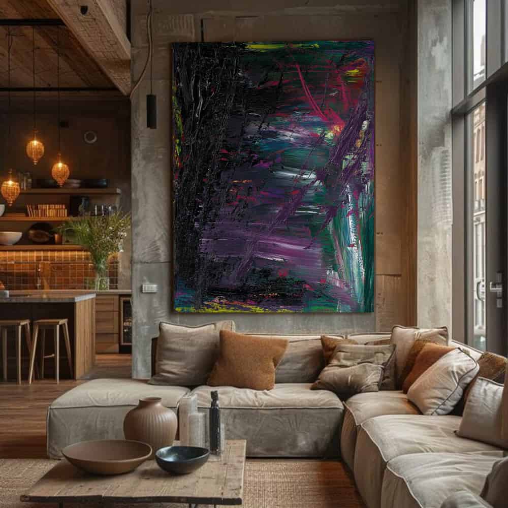 COLOR ABSTRACT ART "COSMIC SCAR"