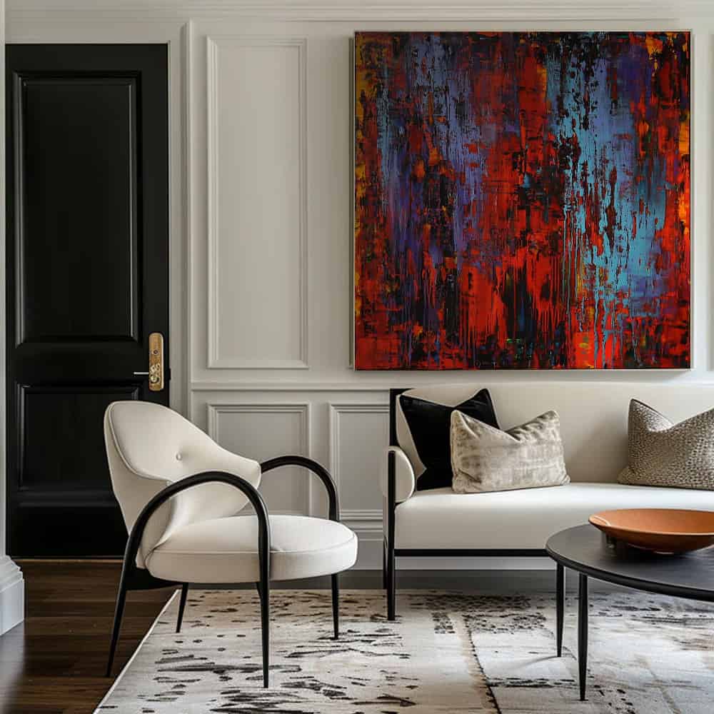 COLOR ABSTRACT ART "ELEMENTAL CLASH"