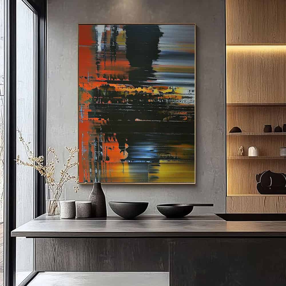 COLOR ABSTRACT ART "EMBER FLOW"