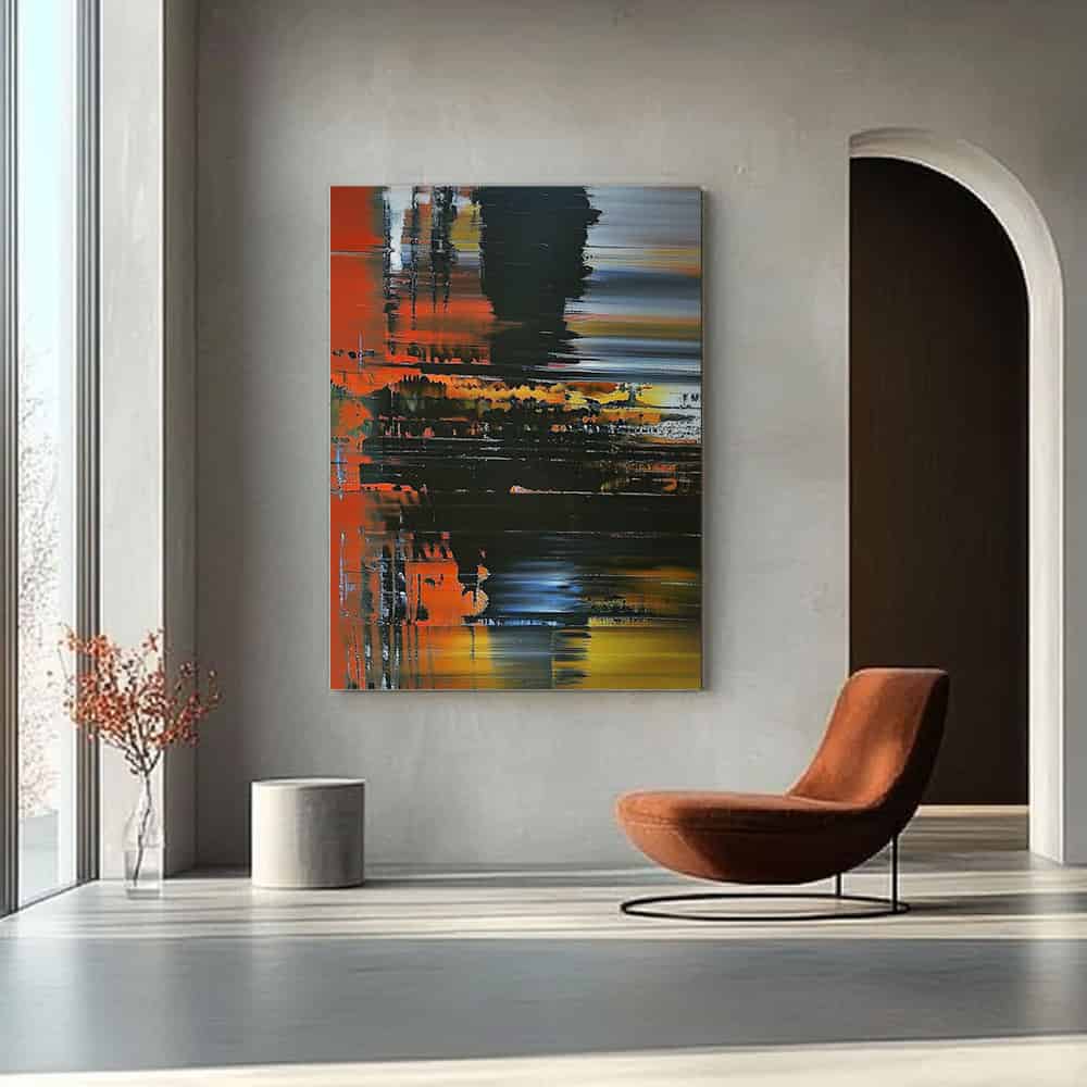 COLOR ABSTRACT ART "EMBER FLOW"