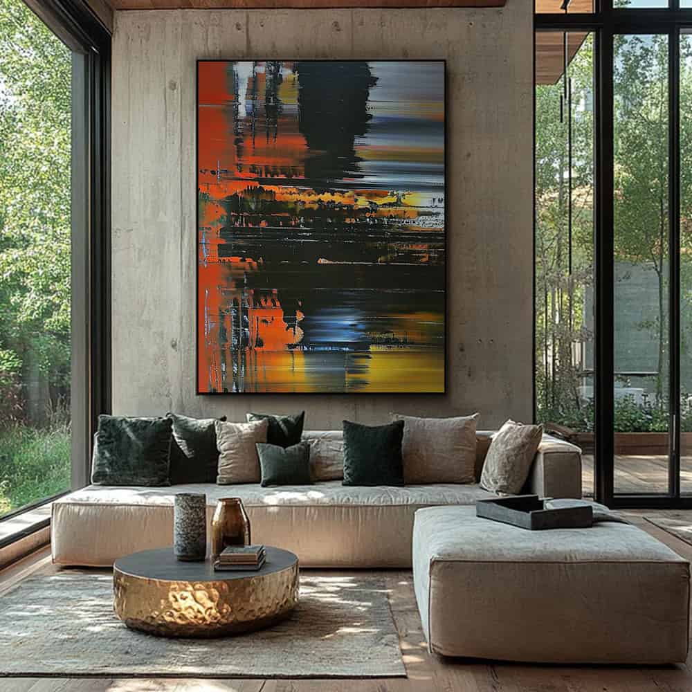 COLOR ABSTRACT ART "EMBER FLOW"