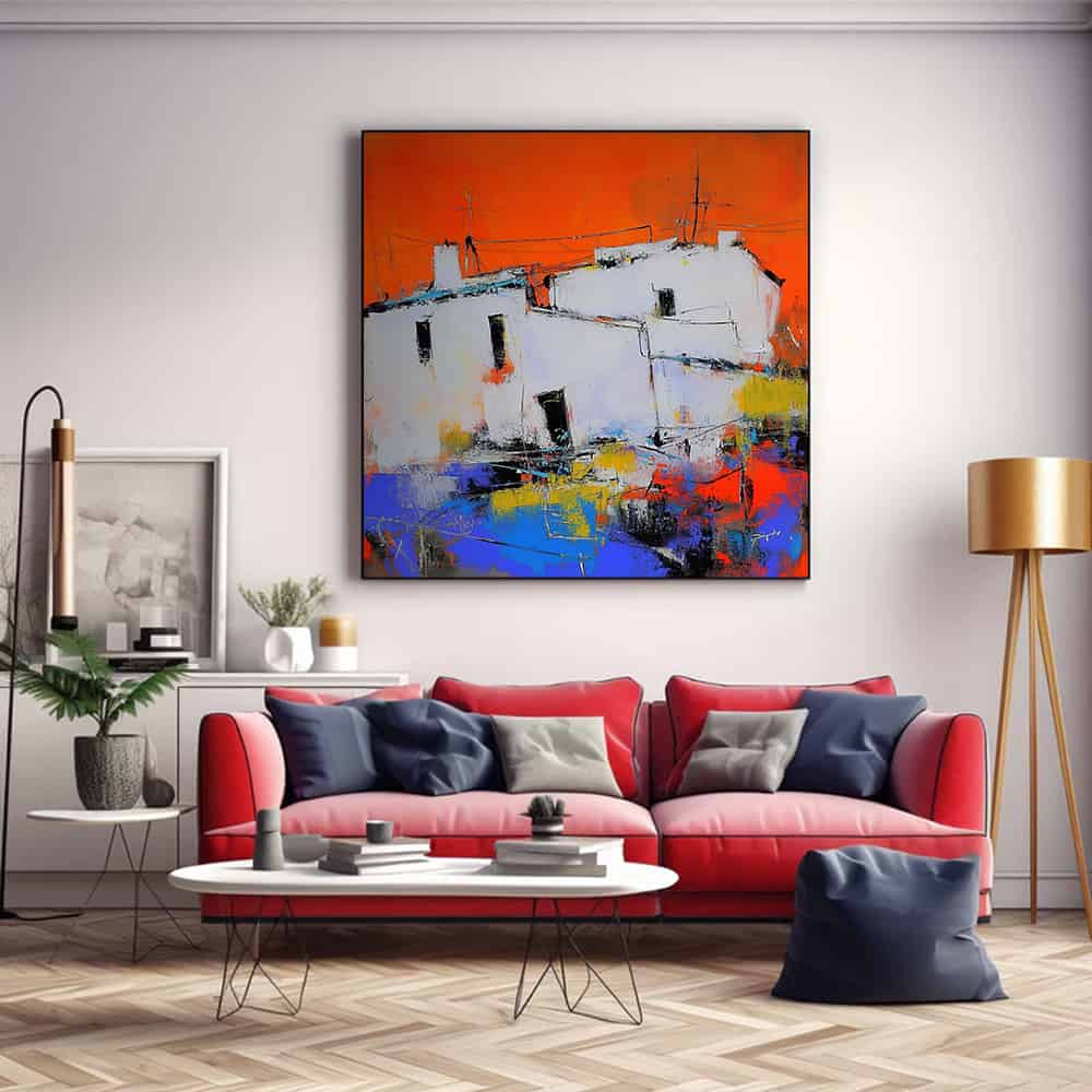 COLOR ABSTRACT ART "HAVOC HARBOR"