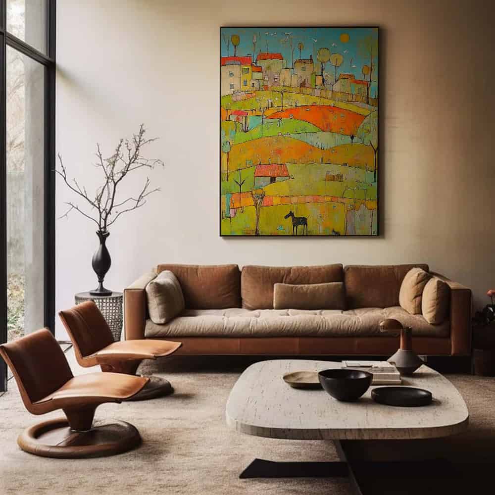 COLOR ABSTRACT ART "HILLSIDE MELODY"