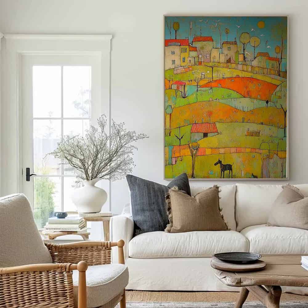 COLOR ABSTRACT ART "HILLSIDE MELODY"