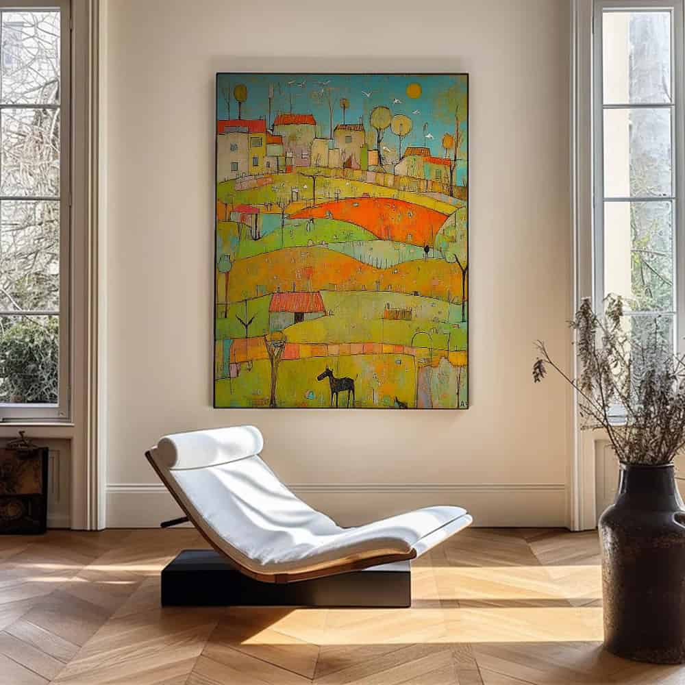 COLOR ABSTRACT ART "HILLSIDE MELODY"