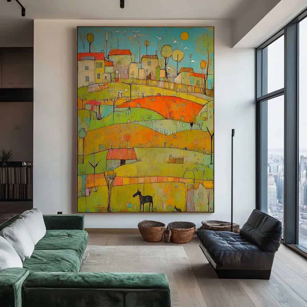 COLOR ABSTRACT ART "HILLSIDE MELODY"
