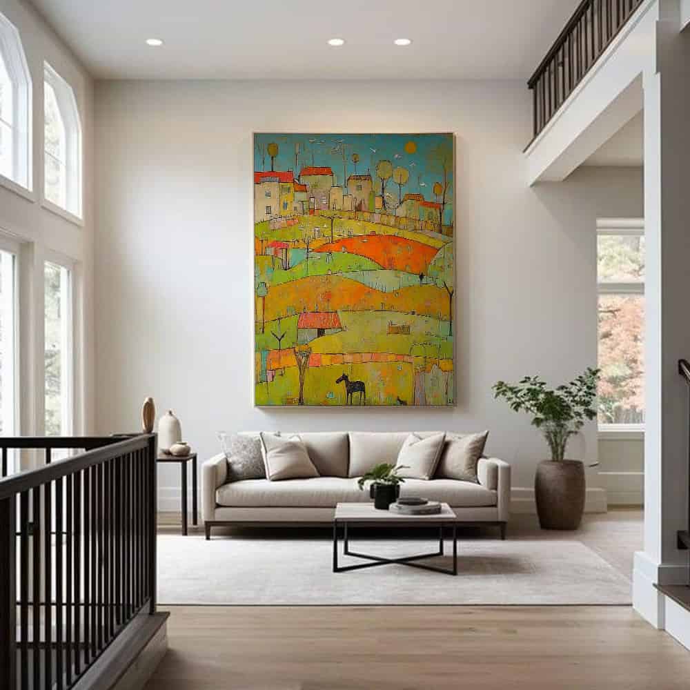 COLOR ABSTRACT ART "HILLSIDE MELODY"