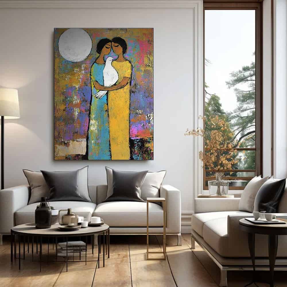 COLOR ABSTRACT ART "LUNAR VOW"