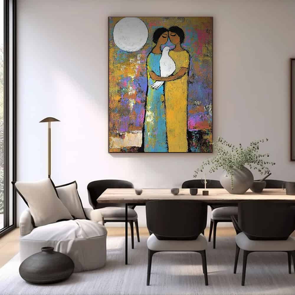 COLOR ABSTRACT ART "LUNAR VOW"