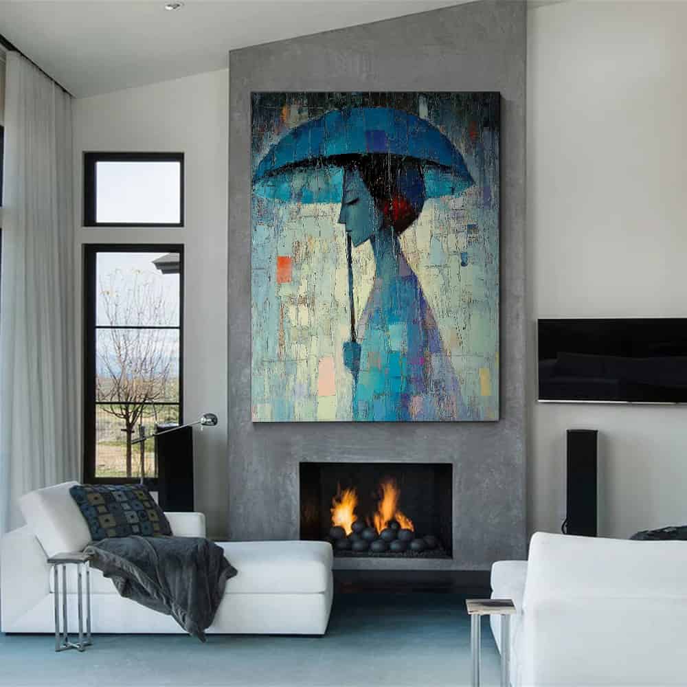 COLOR ABSTRACT ART "MOSAIC RAIN"