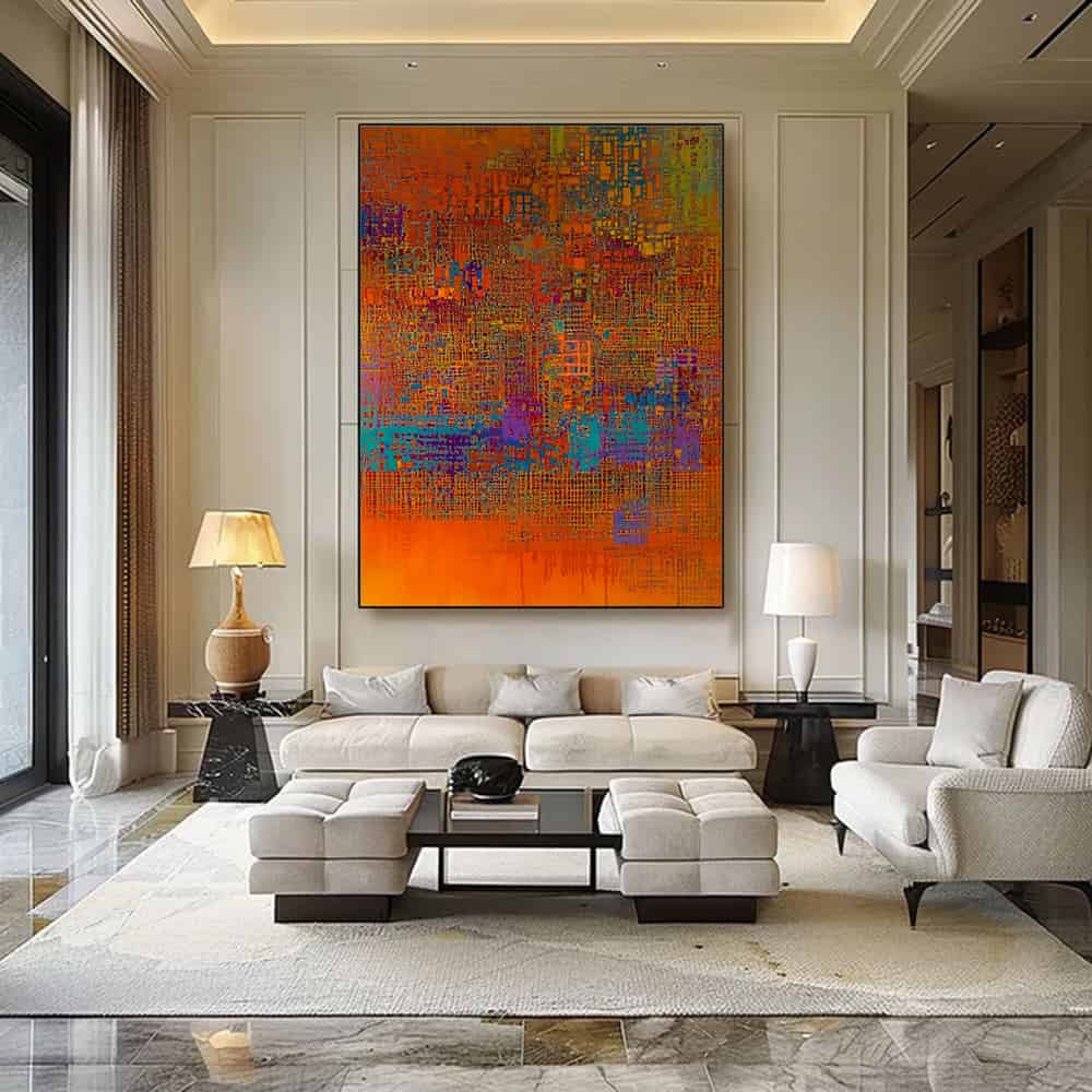 COLOR ABSTRACT ART "PIXEL MELTDOWN"