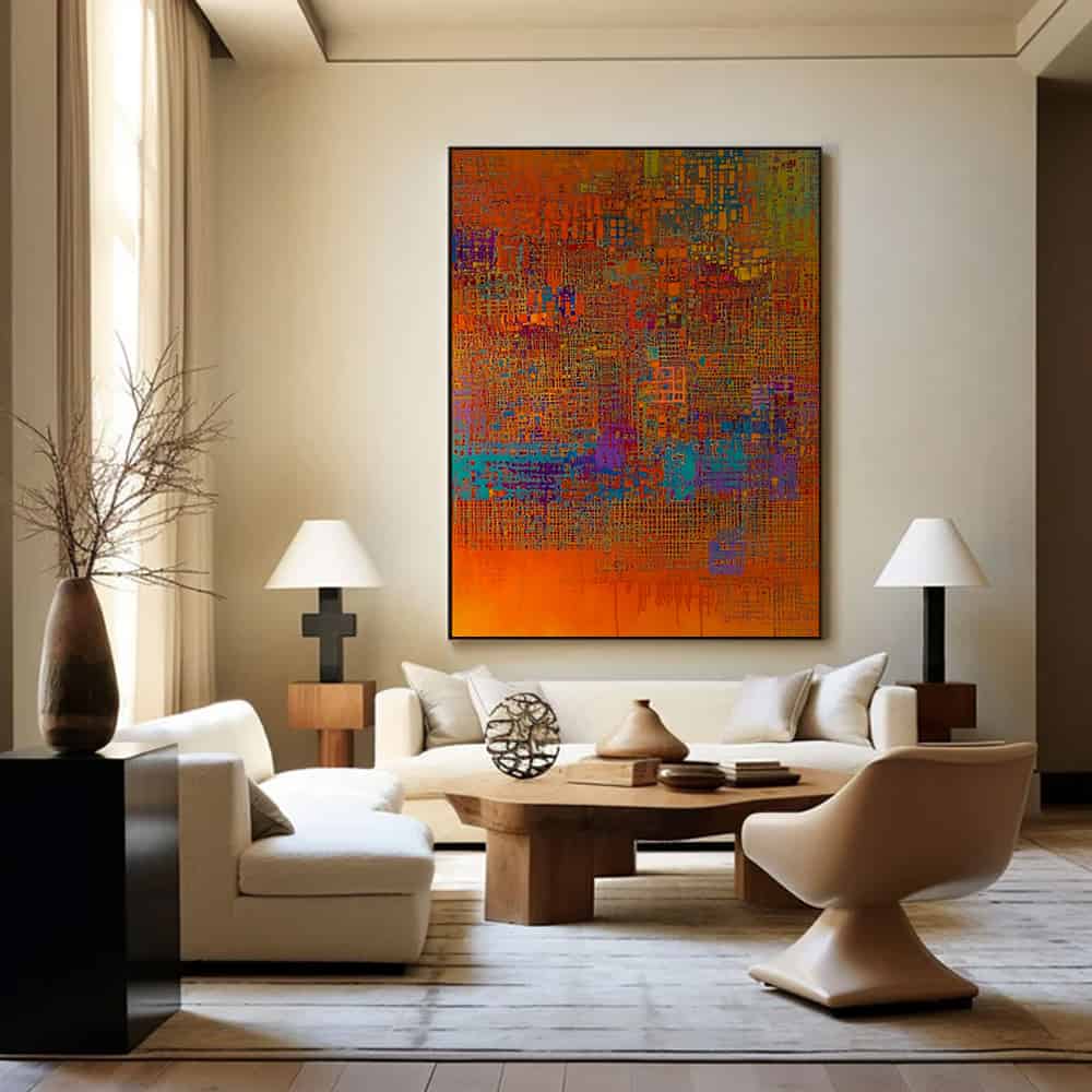 COLOR ABSTRACT ART "PIXEL MELTDOWN"