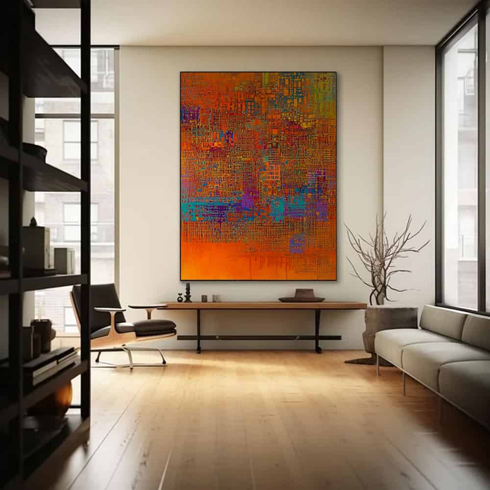 COLOR ABSTRACT ART "PIXEL MELTDOWN"