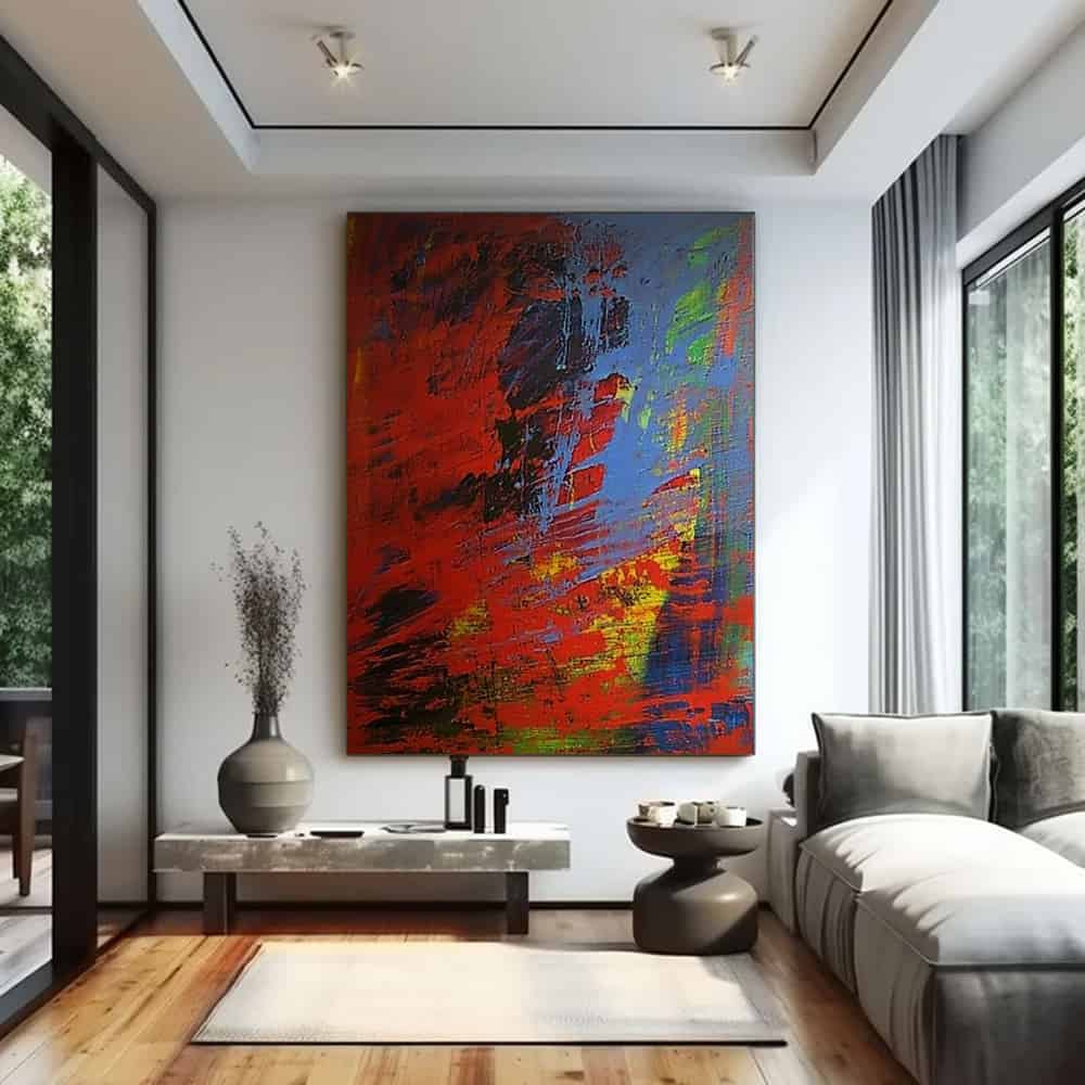 COLOR ABSTRACT ART "PRIMORDIAL CONFLICT"