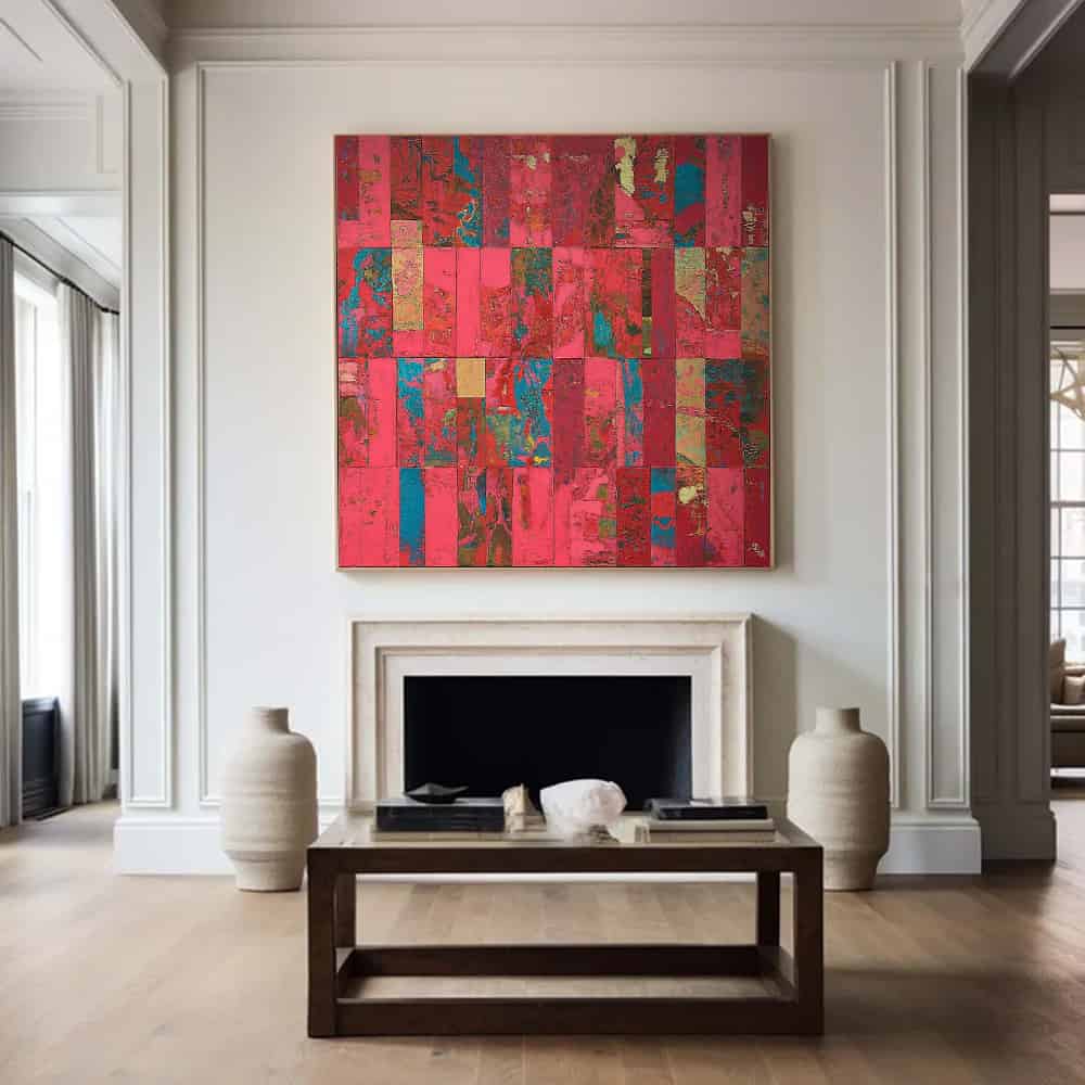 COLOR ABSTRACT ART "ROSEATE TABLETS"