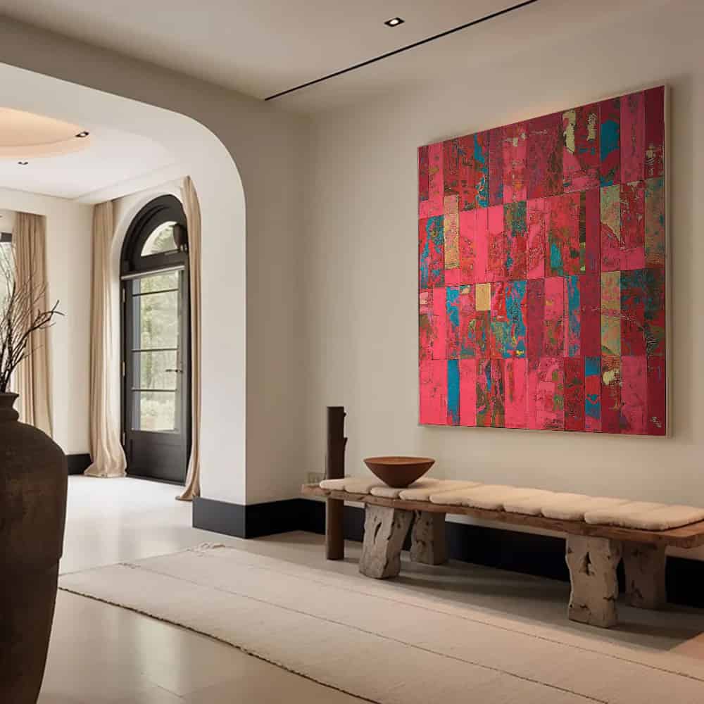 COLOR ABSTRACT ART "ROSEATE TABLETS"