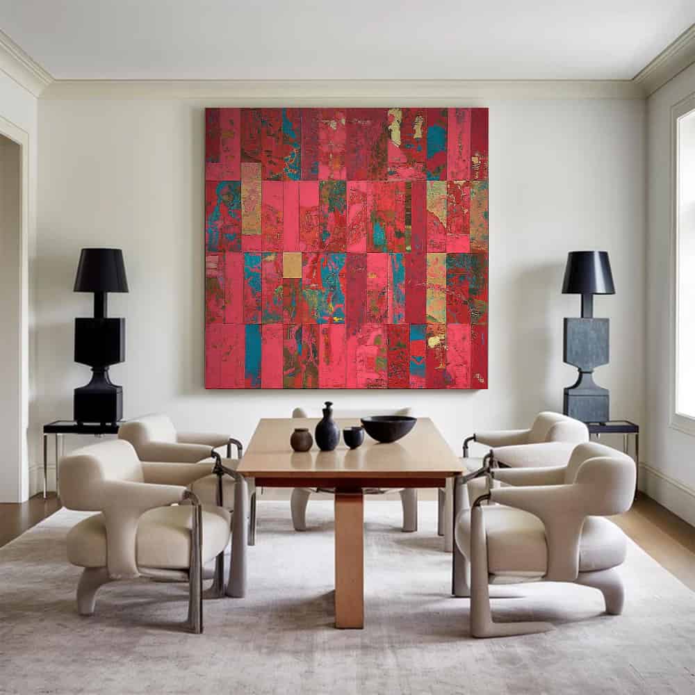 COLOR ABSTRACT ART "ROSEATE TABLETS"