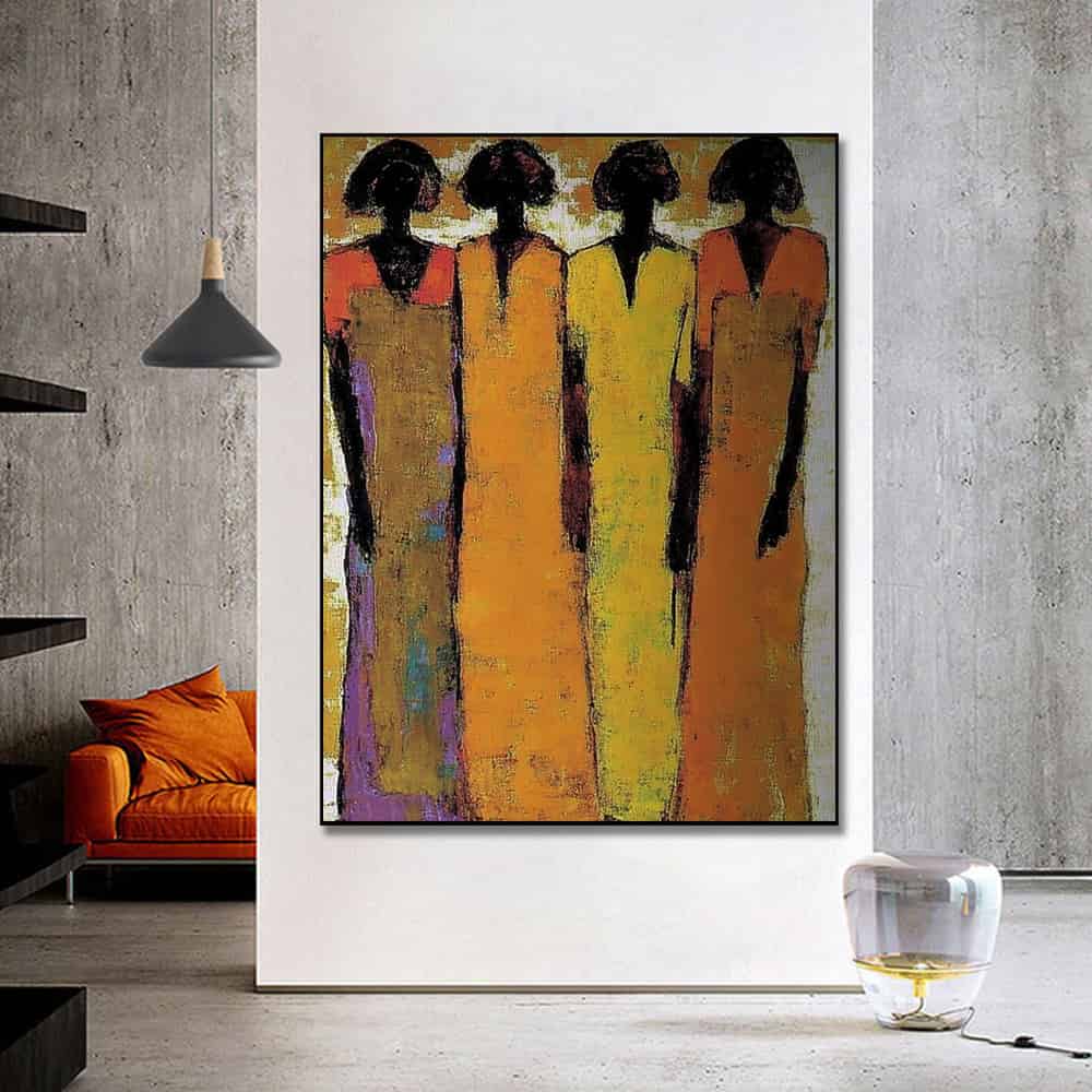 COLOR ABSTRACT ART "SAFFRON GATHERING"
