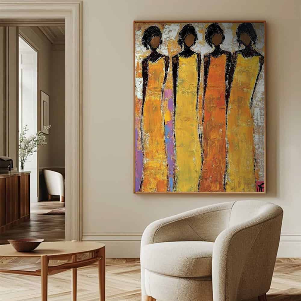 COLOR ABSTRACT ART "SISTERS OF THE SUN"