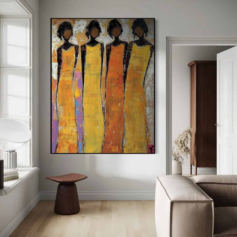 COLOR ABSTRACT ART "SISTERS OF THE SUN"