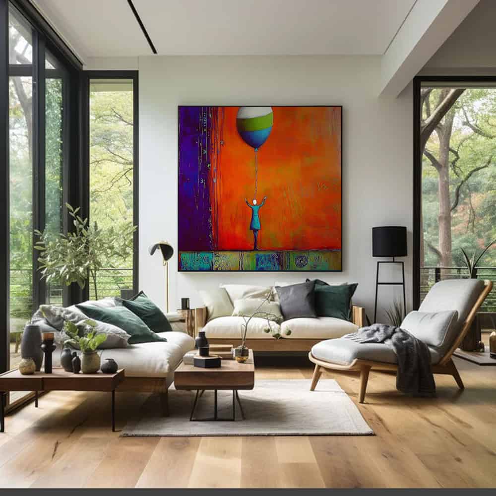 COLOR ABSTRACT ART "SOLITARY HOPE"