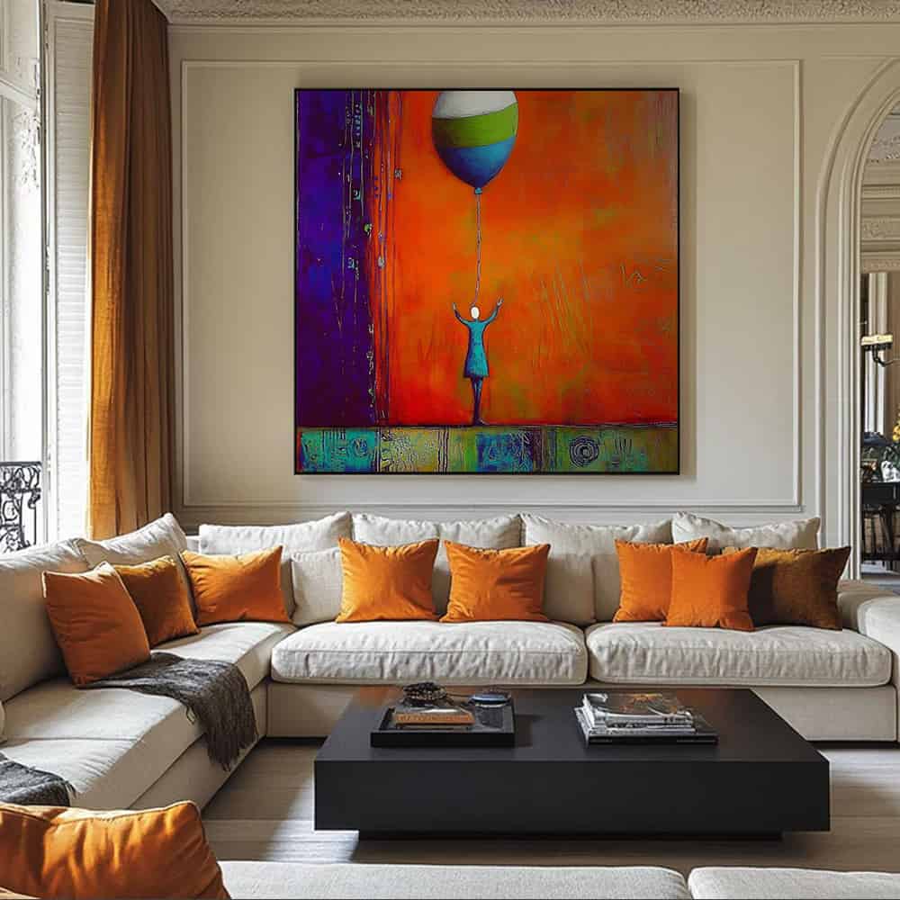COLOR ABSTRACT ART "SOLITARY HOPE"