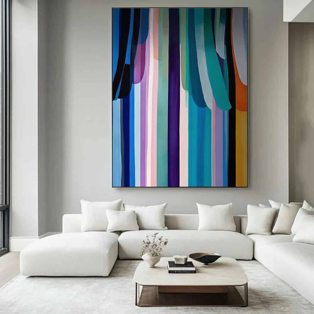 COLOR ABSTRACT ART "SPECTRAL FALLS"