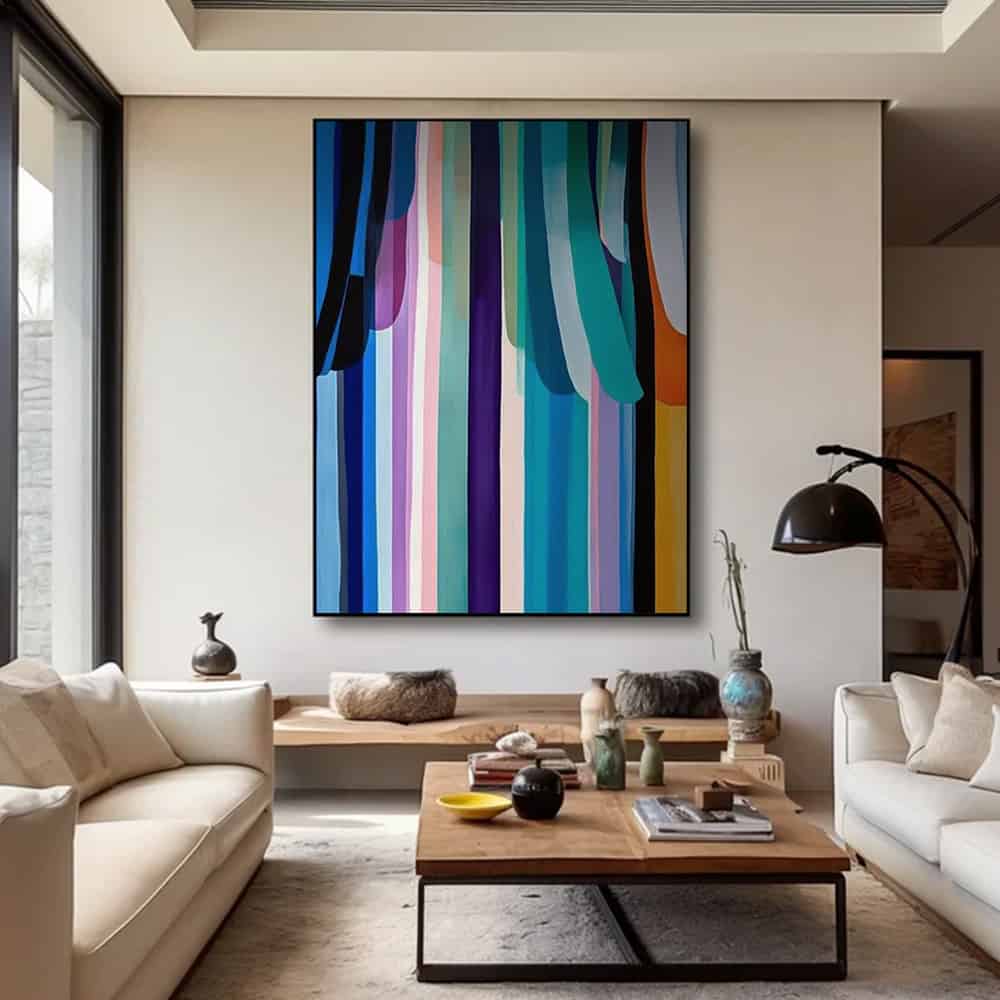 COLOR ABSTRACT ART "SPECTRAL FALLS"