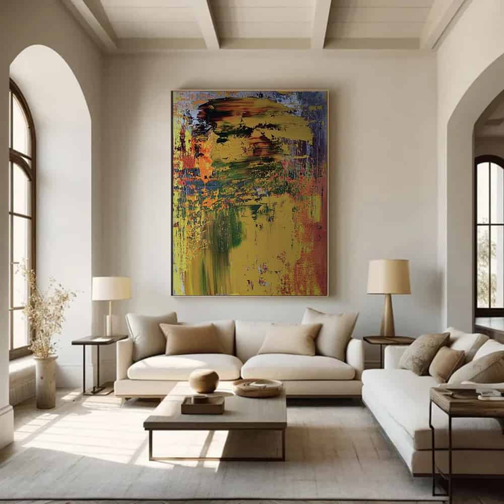 COLOR ABSTRACT ART "SUN SCRAPED"