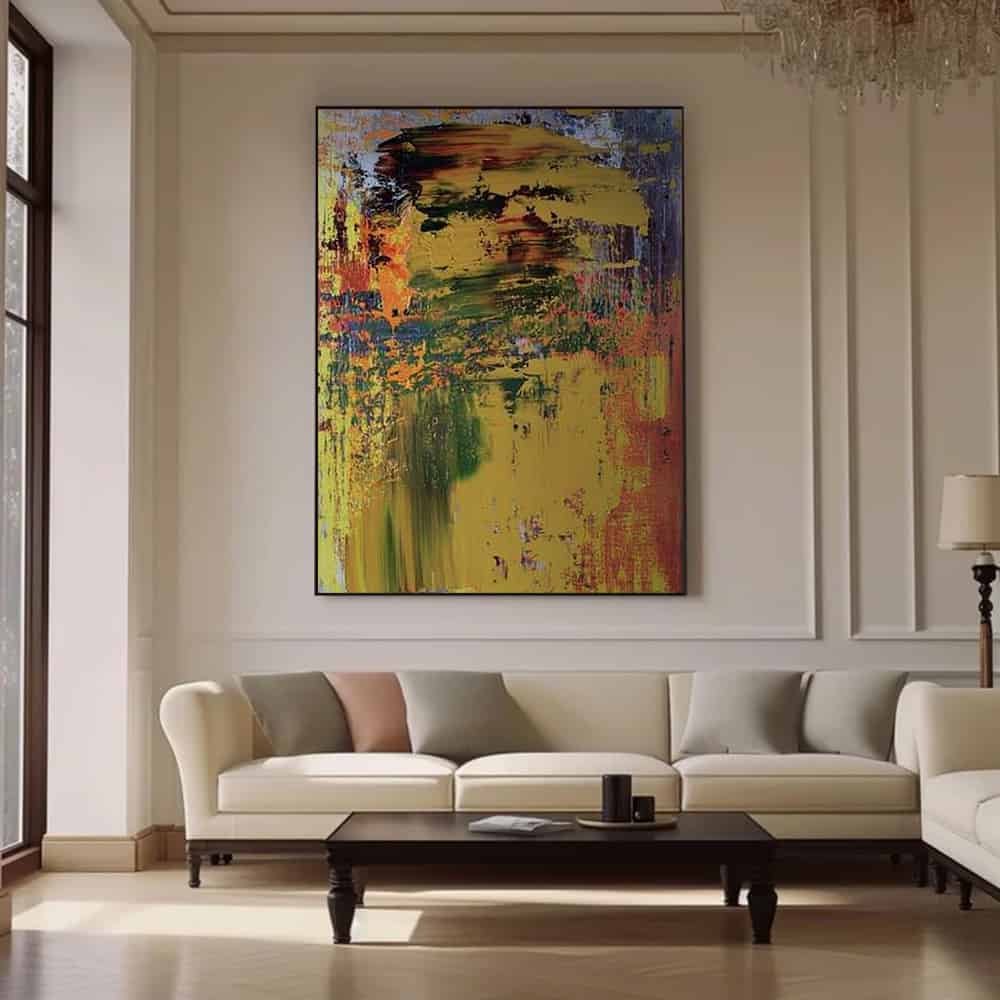 COLOR ABSTRACT ART "SUN SCRAPED"