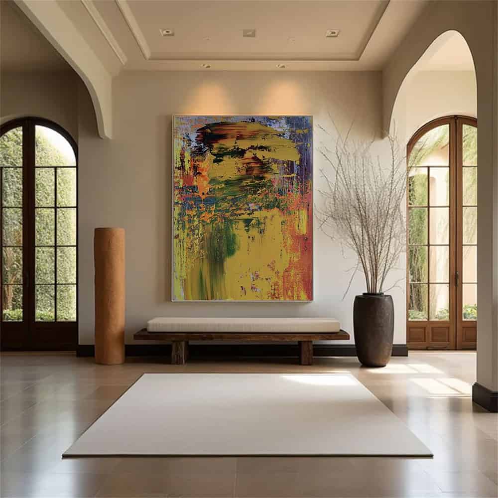 COLOR ABSTRACT ART "SUN SCRAPED"