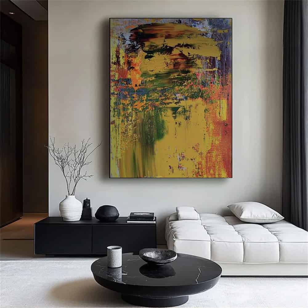 COLOR ABSTRACT ART "SUN SCRAPED"