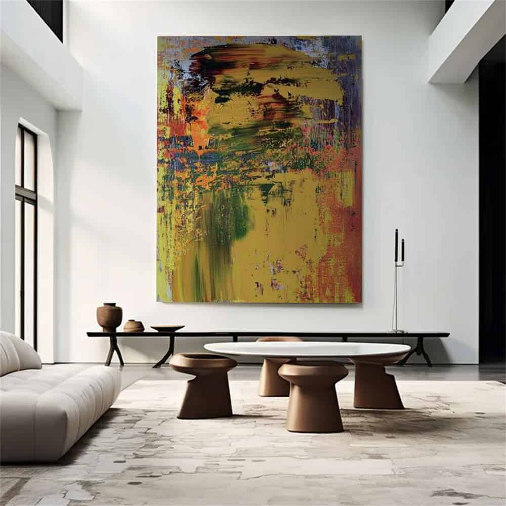COLOR ABSTRACT ART "SUN SCRAPED"