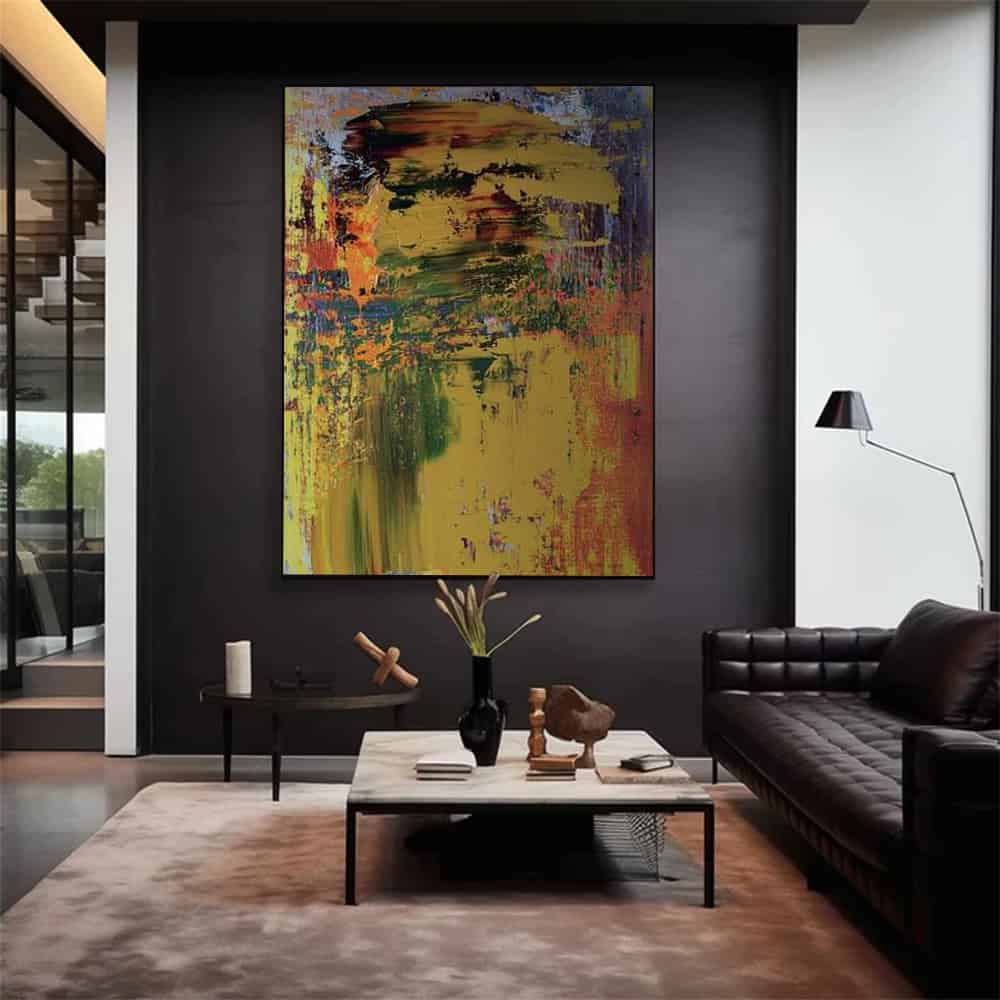 COLOR ABSTRACT ART "SUN SCRAPED"