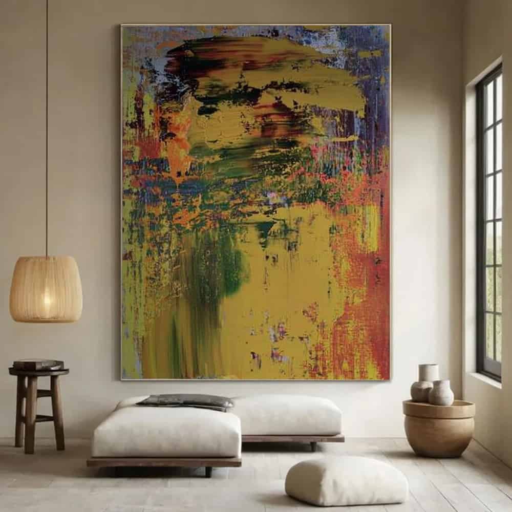 COLOR ABSTRACT ART "SUN SCRAPED"