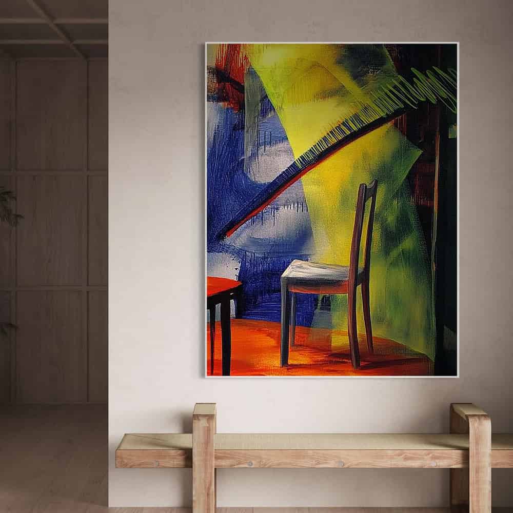 COLOR ABSTRACT ART "THE INTERROGATION"