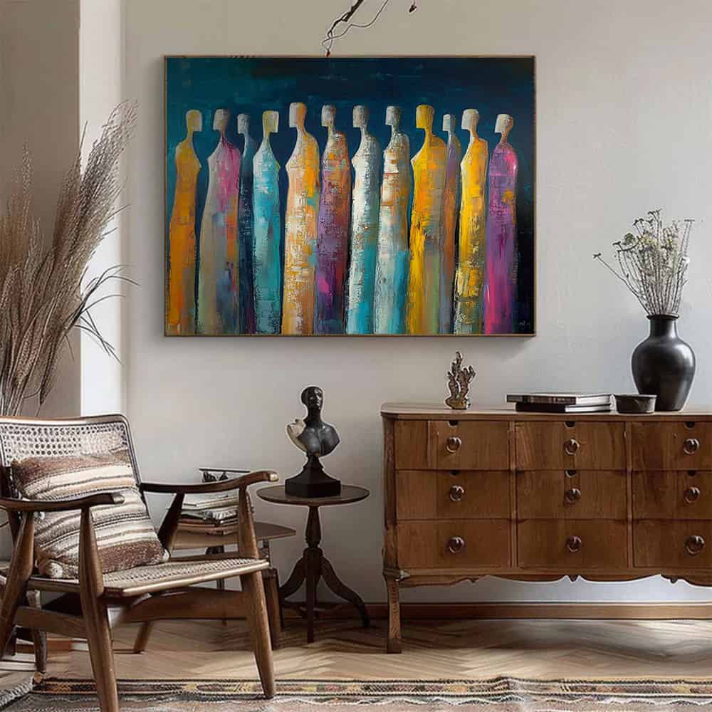 COLOR ABSTRACT ART "THE SILENT CONGREGATION"