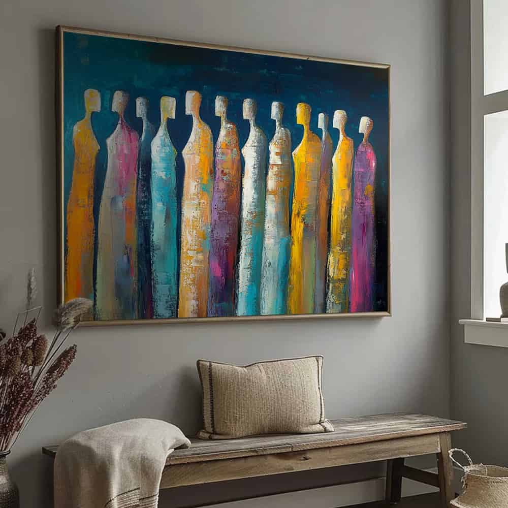 COLOR ABSTRACT ART "THE SILENT CONGREGATION"