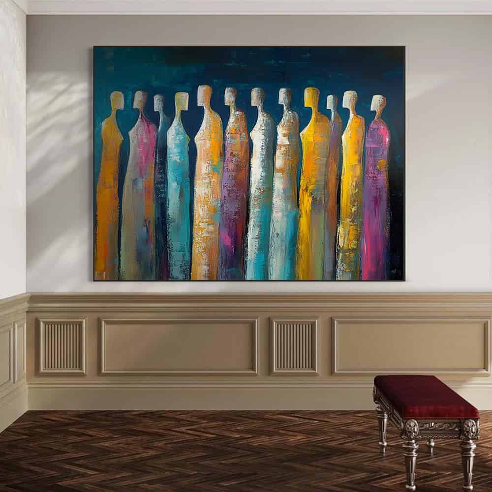 COLOR ABSTRACT ART "THE SILENT CONGREGATION"