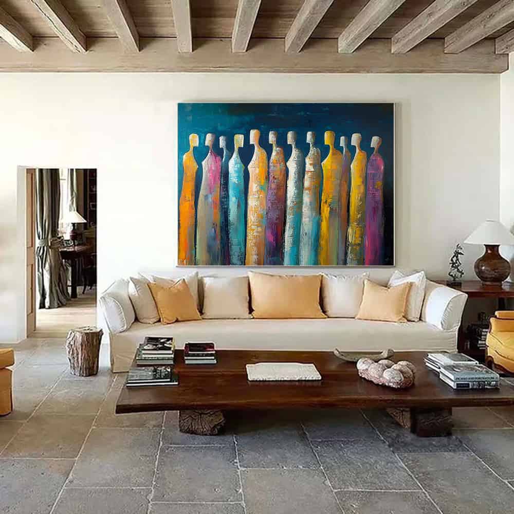 COLOR ABSTRACT ART "THE SILENT CONGREGATION"