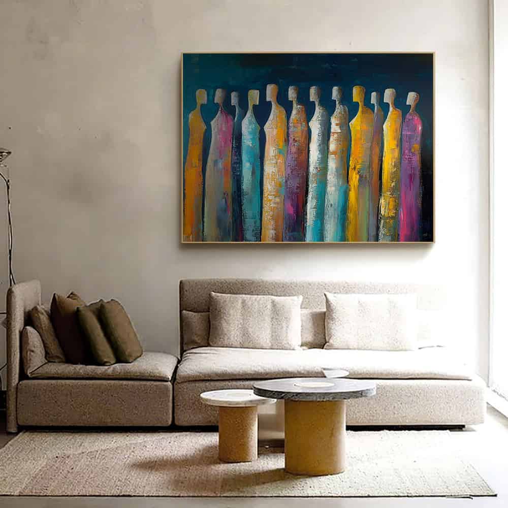 COLOR ABSTRACT ART "THE SILENT CONGREGATION"