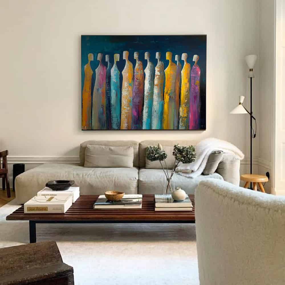 COLOR ABSTRACT ART "THE SILENT CONGREGATION"