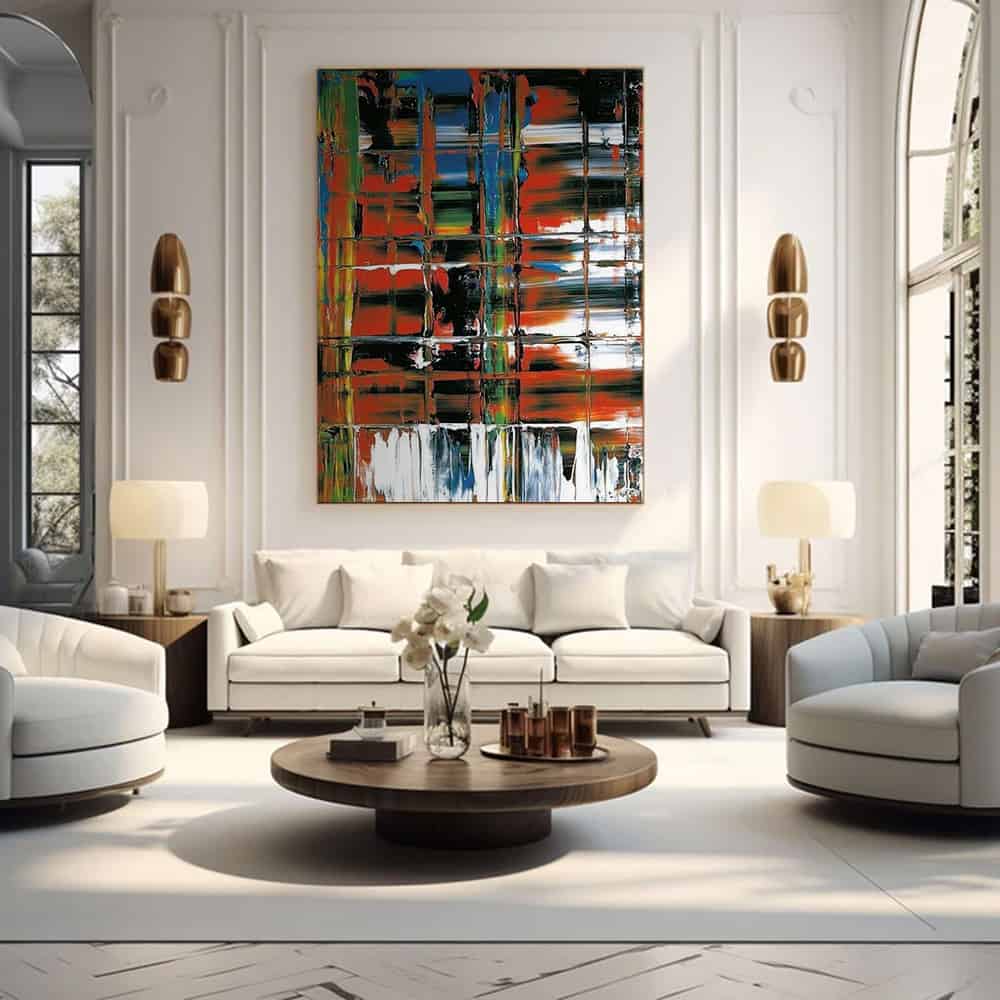 COLOR ABSTRACT ART "URBAN GRID"