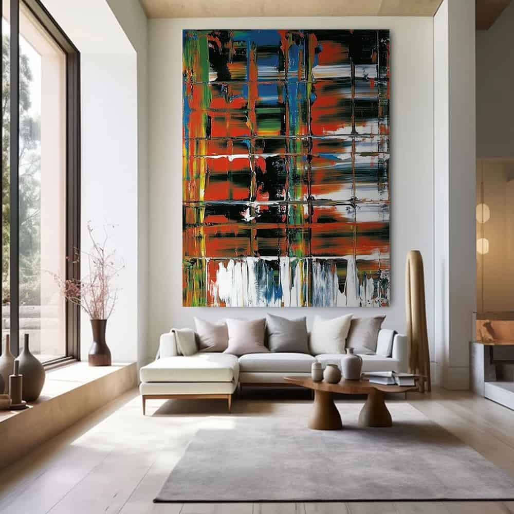 COLOR ABSTRACT ART "URBAN GRID"