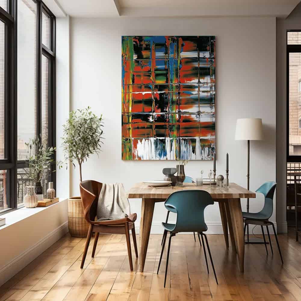 COLOR ABSTRACT ART "URBAN GRID"