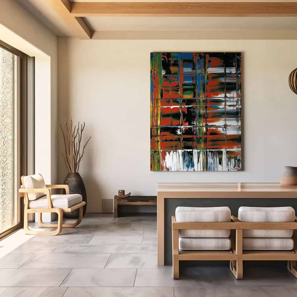 COLOR ABSTRACT ART "URBAN GRID"