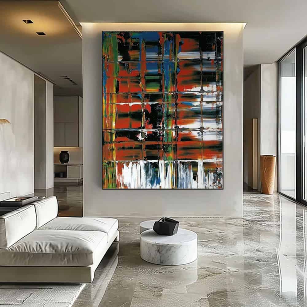 COLOR ABSTRACT ART "URBAN GRID"