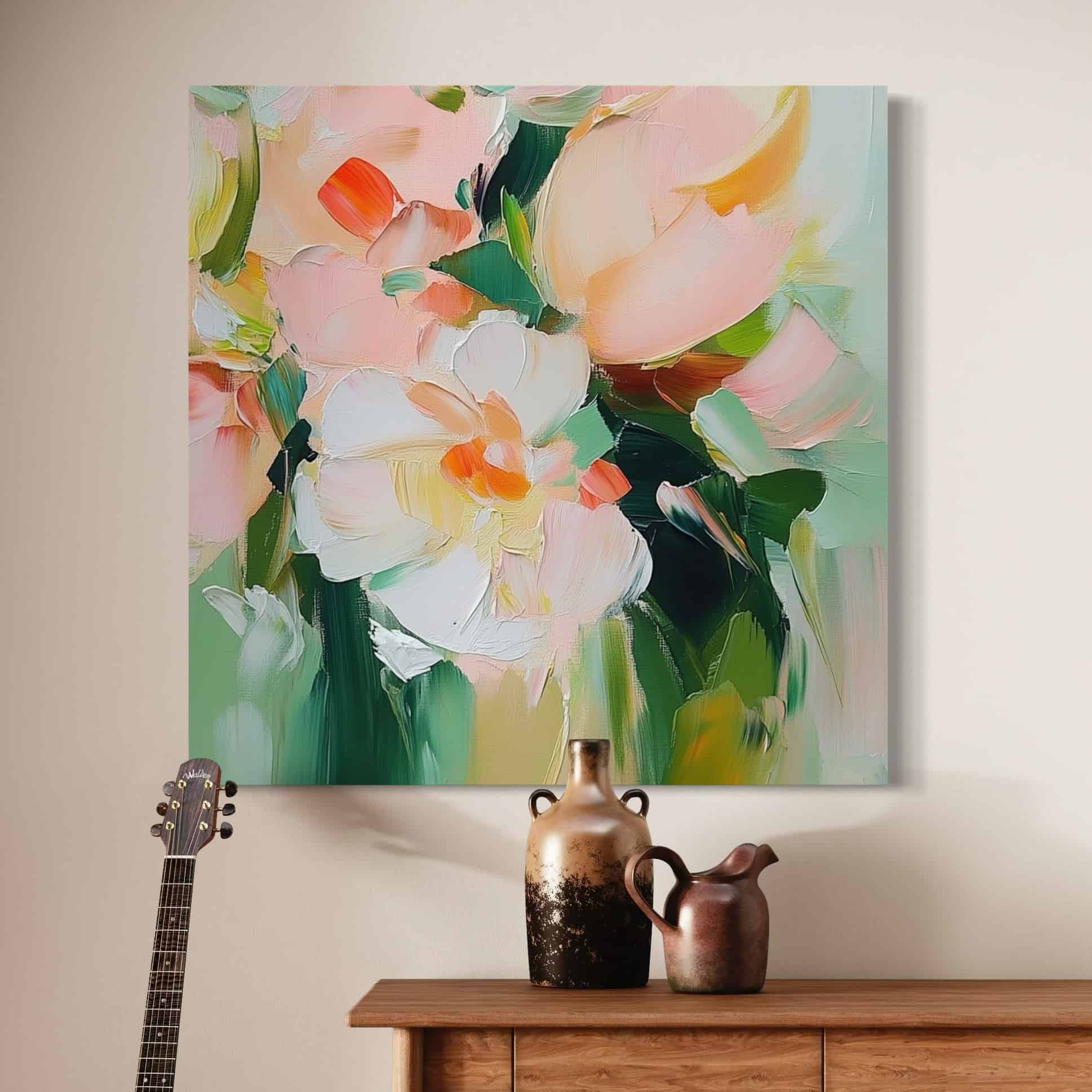 COLOR ABSTRACT ART "GENTLE POSIES"