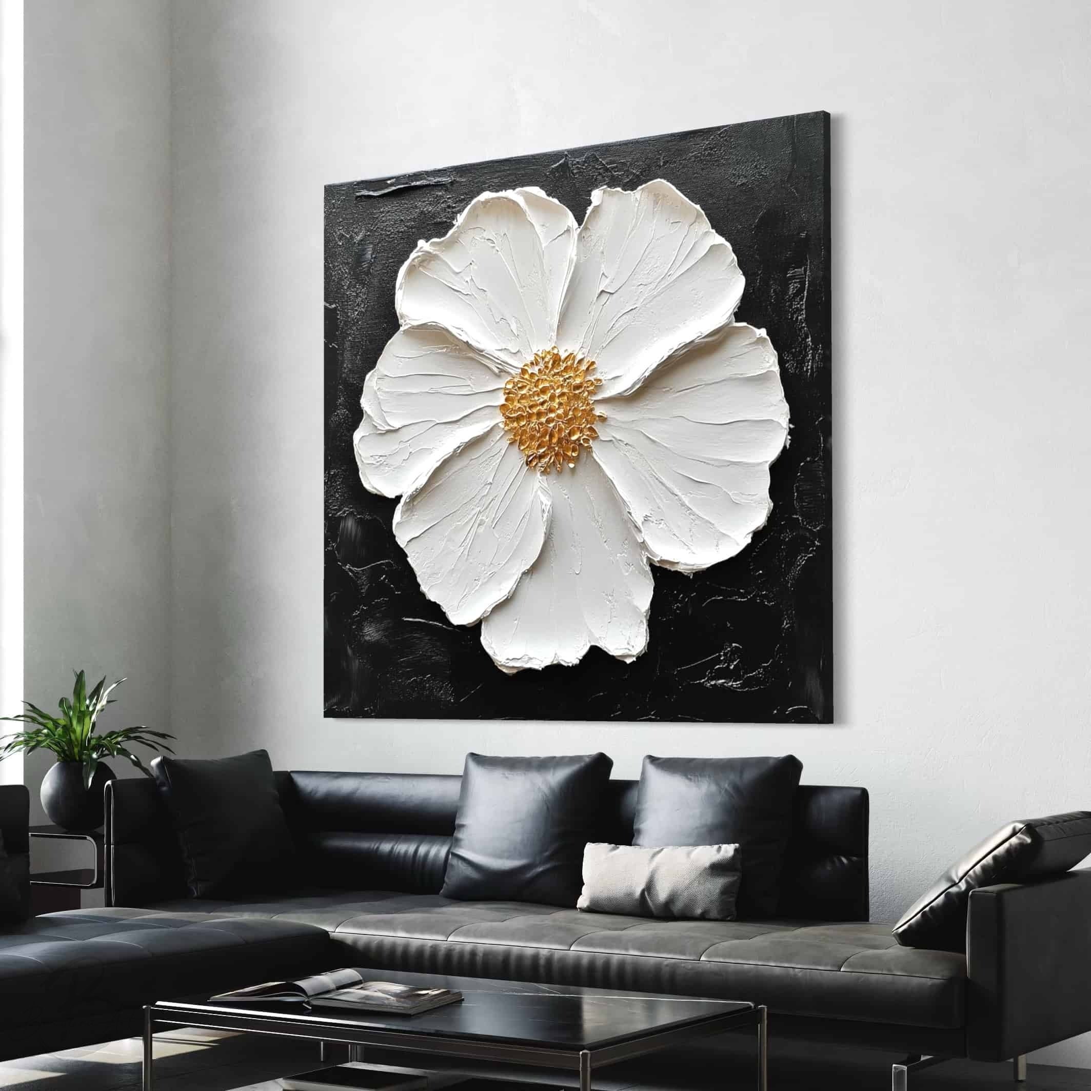 RICH TEXTURED ART "MIDNIGHT BLOOM"