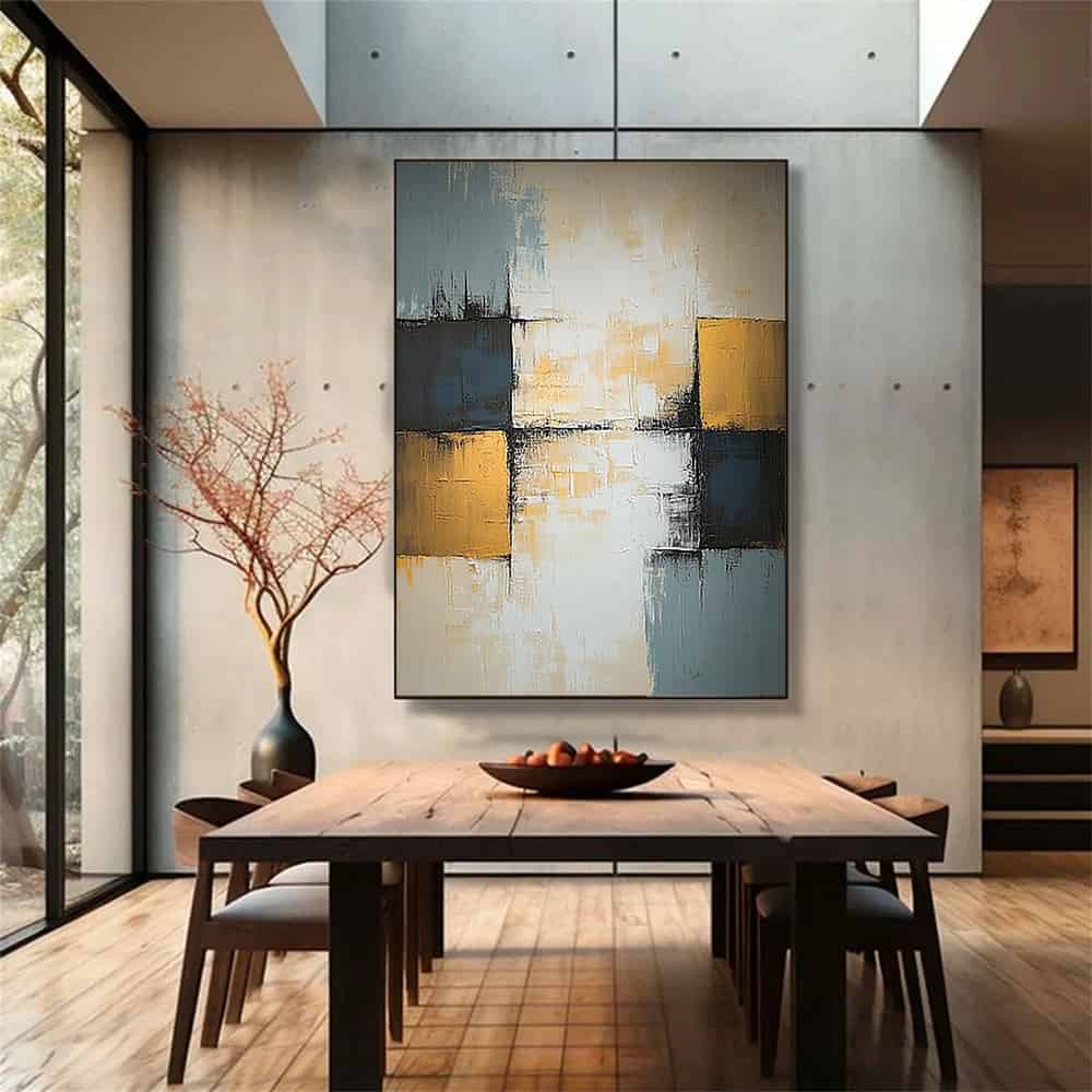 GEOMETRIC ART "GILDED INTERLOCK"